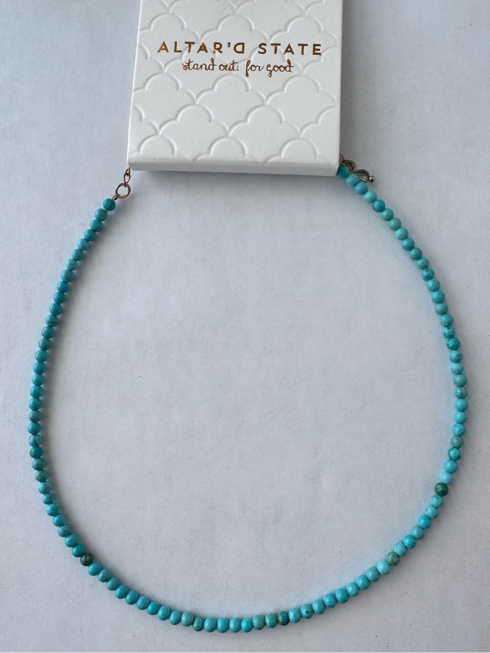 NWT Altar'd State Turquoise Beaded Choker Necklace